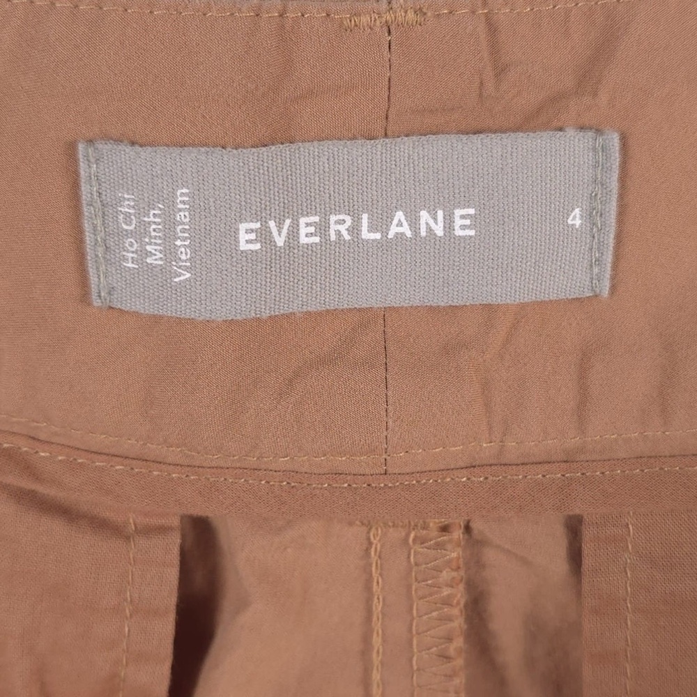EVERLANE High Rise Straight‎ Leg Casual Pants Pleated 100% Cotton Size 4 - Picture 2 of 12